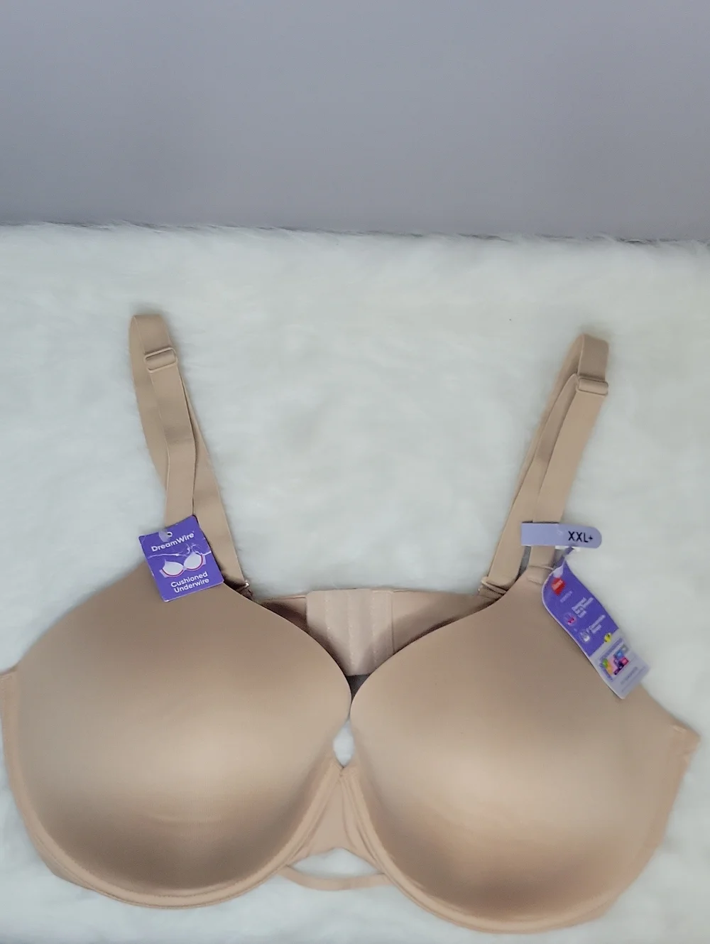 Maidenform/Hanes Women's Underwire T-Shirt Bra, No-Poke Bra, 2XL